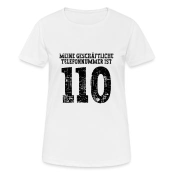 Polizist Polizei - Frauen T-Shirt atmungsaktiv - Weiß - Vorne - AI Model Female 172 dark (172cm)