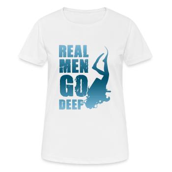 plaisir de plongée - T-shirt respirant Femme - blanc - Devant - AI Model Female 172 dark (172cm)