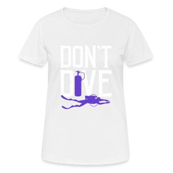plongeurs plongeurs - T-shirt respirant Femme - blanc - Devant - AI Model Female 172 dark (172cm)