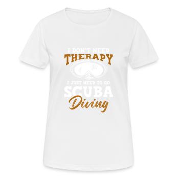 thérapie de plongée sous-marine - T-shirt respirant Femme - blanc - Devant - AI Model Female 172 dark (172cm)