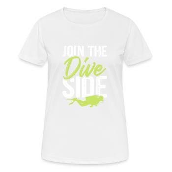 plongeurs plongeurs - T-shirt respirant Femme - blanc - Devant - AI Model Female 172 dark (172cm)
