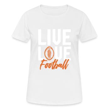 leben lieben football - Frauen T-Shirt atmungsaktiv - Weiß - Vorne - AI Model Female 172 dark (172cm)