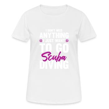 plongée sous-marine - T-shirt respirant Femme - blanc - Devant - AI Model Female 172 dark (172cm)