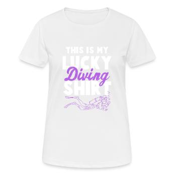 chemise de plongée plongeur - T-shirt respirant Femme - blanc - Devant - AI Model Female 172 dark (172cm)