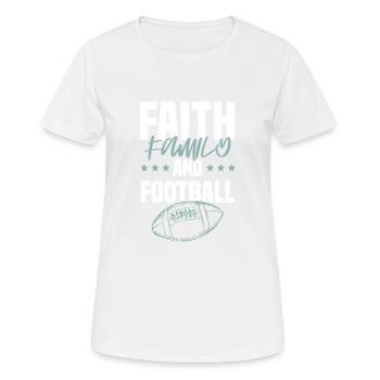 la foi et le football - T-shirt respirant Femme - blanc - Devant - AI Model Female 172 dark (172cm)