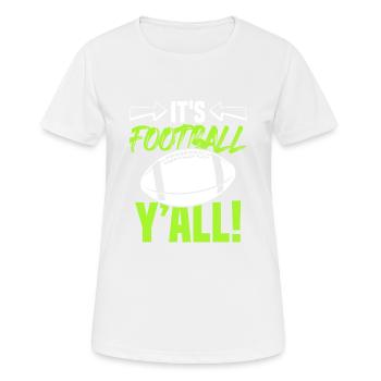 devise du football - T-shirt respirant Femme - blanc - Devant - AI Model Female 172 dark (172cm)