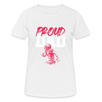 stolzer football papa - Frauen T-Shirt atmungsaktiv - Weiß - Vorne - AI Model Female 172 dark (172cm)