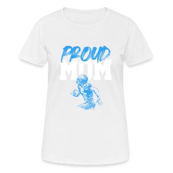 fière maman de football - T-shirt respirant Femme - blanc - Devant - AI Model Female 172 dark (172cm)
