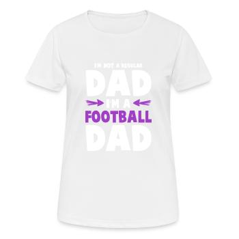 football dad papa - Women's Breathable T-Shirt - white - Front - AI Model Female 172 dark (172cm)