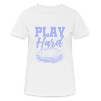 game hard football - Women's Breathable T-Shirt - white - Front - AI Model Female 172 dark (172cm)