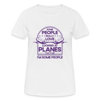Flugzeug Pilot Flugzeuge Flugzeug Landung Geschenk - Frauen T-Shirt atmungsaktiv - Weiß - Vorne - AI Model Female 172 dark (172cm)