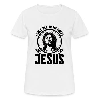 Jesus Bible Christian Religious Church Gift - Women's Breathable T-Shirt - white - Front - AI Model Female 172 dark (172cm)
