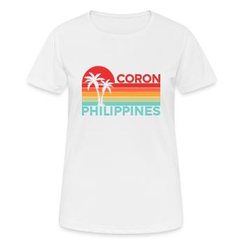 Vintage Holiday Trip Coron Philippines Asia - Women's Breathable T-Shirt - white - Front - AI Model Female 172 dark (172cm)