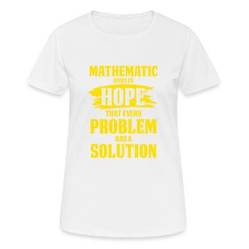 mathematics - Women's Breathable T-Shirt - white - Front - AI Model Female 172 dark (172cm)
