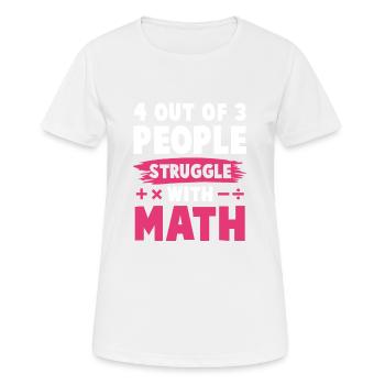 mathematics learning - Women's Breathable T-Shirt - white - Front - AI Model Female 172 dark (172cm)