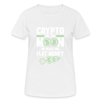 bitcoin money - Women's Breathable T-Shirt - white - Front - AI Model Female 172 dark (172cm)