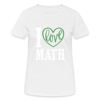 I love mathematics - Women's Breathable T-Shirt - white - Front - AI Model Female 172 dark (172cm)
