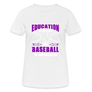 baseball dicton drôle - T-shirt respirant Femme - blanc - Devant - AI Model Female 172 dark (172cm)