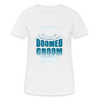 groom crew - Women's Breathable T-Shirt - white - Front - AI Model Female 172 dark (172cm)