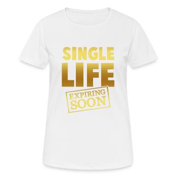single leben bräutigam - Frauen T-Shirt atmungsaktiv - Weiß - Vorne - AI Model Female 172 dark (172cm)