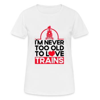 Modellbahn Zug Lokomotiven Geschenk - Frauen T-Shirt atmungsaktiv - Weiß - Vorne - AI Model Female 172 dark (172cm)