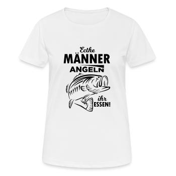 Fischen Angeln Angler Petri Heil Karpfen Fishing - Frauen T-Shirt atmungsaktiv - Weiß - Vorne - AI Model Female 172 dark (172cm)
