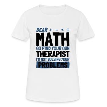 Math Mathematics Science Math Gift - Women's Breathable T-Shirt - white - Front - AI Model Female 172 dark (172cm)