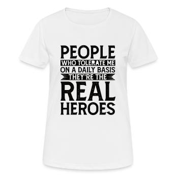 Sarcasm Humor Irony Cynic Saying - Women's Breathable T-Shirt - white - Front - AI Model Female 172 dark (172cm)