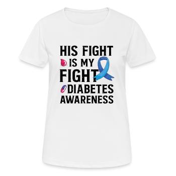 Insuline Junkie Diabète diabétique Sucre de type 1 - T-shirt respirant Femme - blanc - Devant - AI Model Female 172 dark (172cm)
