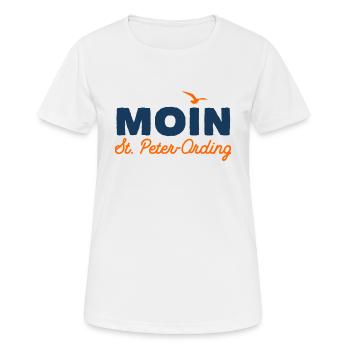 Nordsee Moin St. Peter-Ording - Frauen T-Shirt atmungsaktiv - Weiß - Vorne - AI Model Female 172 dark (172cm)