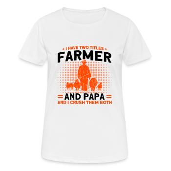 Élevage de moutons Élevage Élevage Mouton Cadeau - T-shirt respirant Femme - blanc - Devant - AI Model Female 172 dark (172cm)