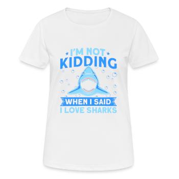 Shark Shark Lover Shark Gift - Women's Breathable T-Shirt - white - Front - AI Model Female 172 dark (172cm)