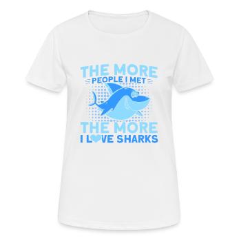 Shark Shark Lover Shark Gift - Women's Breathable T-Shirt - white - Front - AI Model Female 172 dark (172cm)