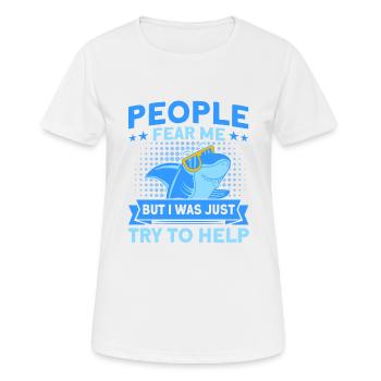 Shark Shark Lover Shark Gift - Women's Breathable T-Shirt - white - Front - AI Model Female 172 dark (172cm)