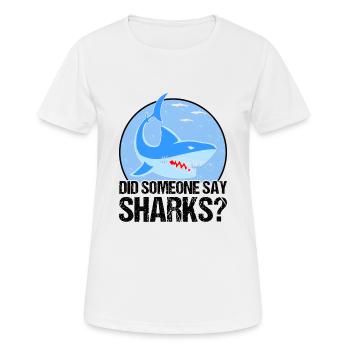 Shark Shark Lover Shark Gift - Women's Breathable T-Shirt - white - Front - AI Model Female 172 dark (172cm)
