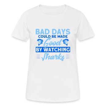 Shark Shark Lover Shark Gift - Women's Breathable T-Shirt - white - Front - AI Model Female 172 dark (172cm)