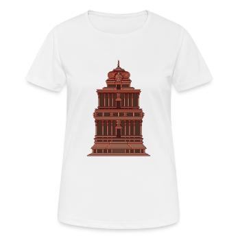 Ancient Astronaut Theorie Vimana Tempel - Frauen T-Shirt atmungsaktiv - Weiß - Vorne - AI Model Female 172 dark (172cm)