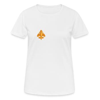 Ancient Astronaut Theorie Quimbaya Flugzeug - Frauen T-Shirt atmungsaktiv - Weiß - Vorne - AI Model Female 172 dark (172cm)