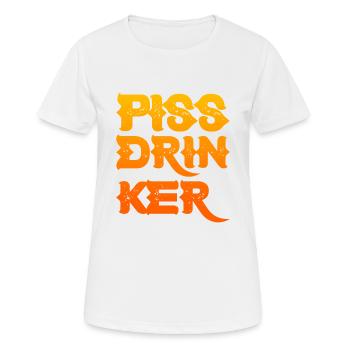 Piss Drinker 27 - Frauen T-Shirt atmungsaktiv - Weiß - Vorne - AI Model Female 172 dark (172cm)