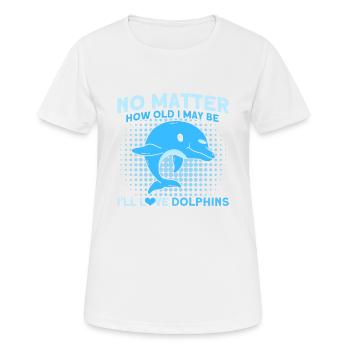 Dolphin Dolphin Lover Animal Dolphins Gift - Women's Breathable T-Shirt - white - Front - AI Model Female 172 dark (172cm)