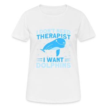 Dolphin Dolphin Lover Animal Dolphins Gift - Women's Breathable T-Shirt - white - Front - AI Model Female 172 dark (172cm)