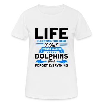 Dolphin Dolphin Lover Animal Dolphins Gift - Women's Breathable T-Shirt - white - Front - AI Model Female 172 dark (172cm)
