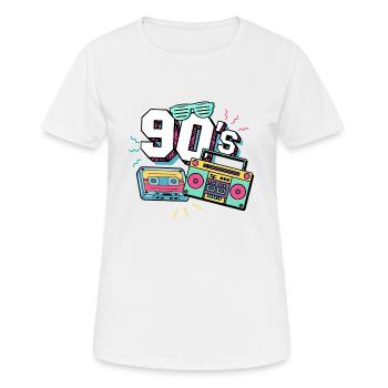 90s 90s - Women's Breathable T-Shirt - white - Front - AI Model Female 172 dark (172cm)
