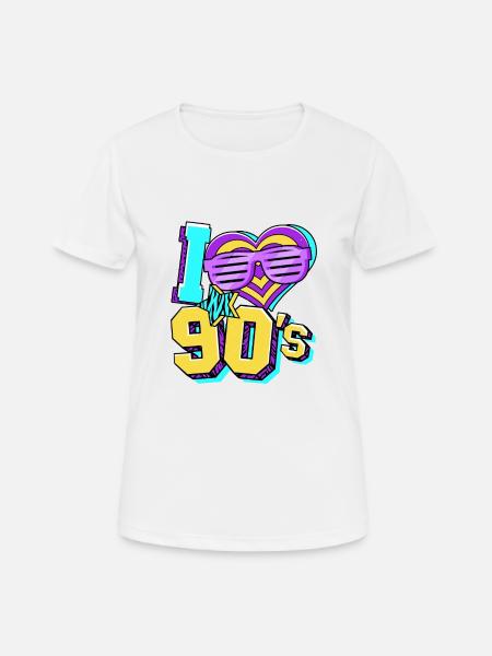 90s I Love 90s - Women's Breathable T-Shirt - white