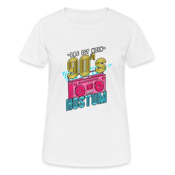 Das Ist Mein 90er Kostüm 90er Jahre - Frauen T-Shirt atmungsaktiv - Weiß - Vorne - AI Model Female 172 dark (172cm)
