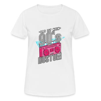Das Ist Mein 90er Kostüm 90er Jahre - Frauen T-Shirt atmungsaktiv - Weiß - Vorne - AI Model Female 172 dark (172cm)