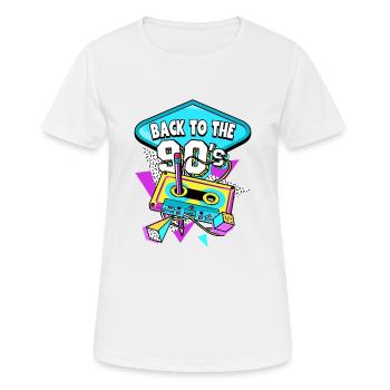 Retour des années 90 aux années 90 - T-shirt respirant Femme - blanc - Devant - AI Model Female 172 dark (172cm)