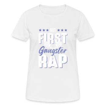 Gangster Rap - Frauen T-Shirt atmungsaktiv - Weiß - Vorne - AI Model Female 172 dark (172cm)