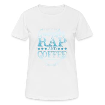 Gangster rap und kaffee - Frauen T-Shirt atmungsaktiv - Weiß - Vorne - AI Model Female 172 dark (172cm)