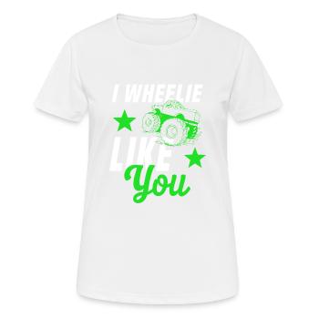 truck wheel - Women's Breathable T-Shirt - white - Front - AI Model Female 172 dark (172cm)